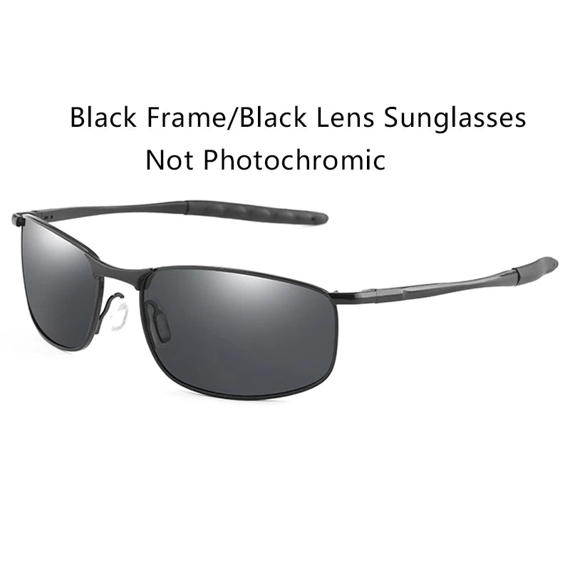 Brand Photochromic Men Polarized Sunglasses Male Metal Square Glasses Driving Sun Glasses UV400 Outdoor Sports Cycling Goggles