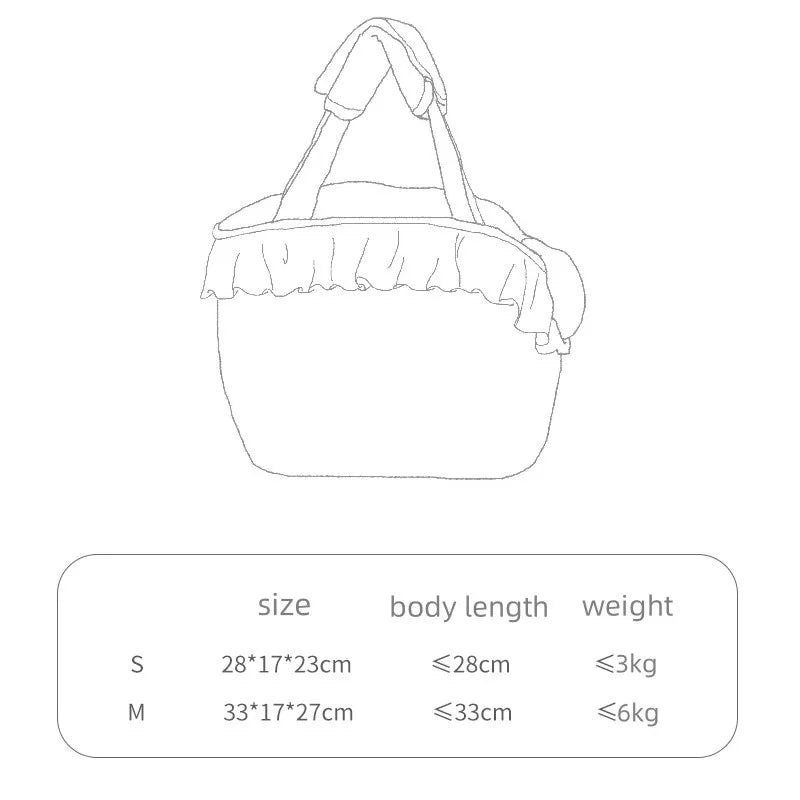 Cat Bag Portable Take-Out Portable Dog Bag Crossbody Pet Accessories Lace Mesh Breathable Cat Shoulder Bag