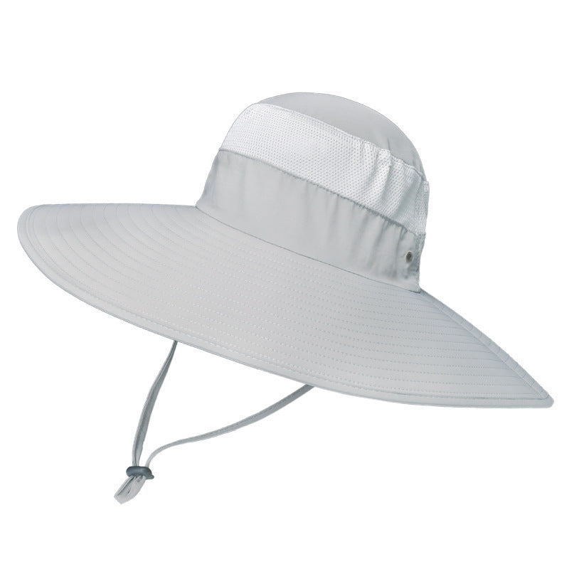 Enlarged Brim Men'S Fisherman Hat Waterproof Outdoor Sun Hat Sunscreen Mountaineering Hat