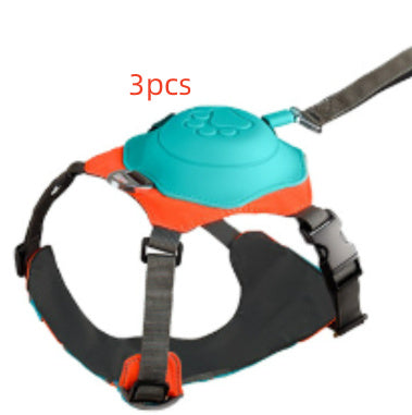 Dog Collar Harness Explosion-proof Punch Breathable Adjustable Pets Harness Vest Outdoor Training