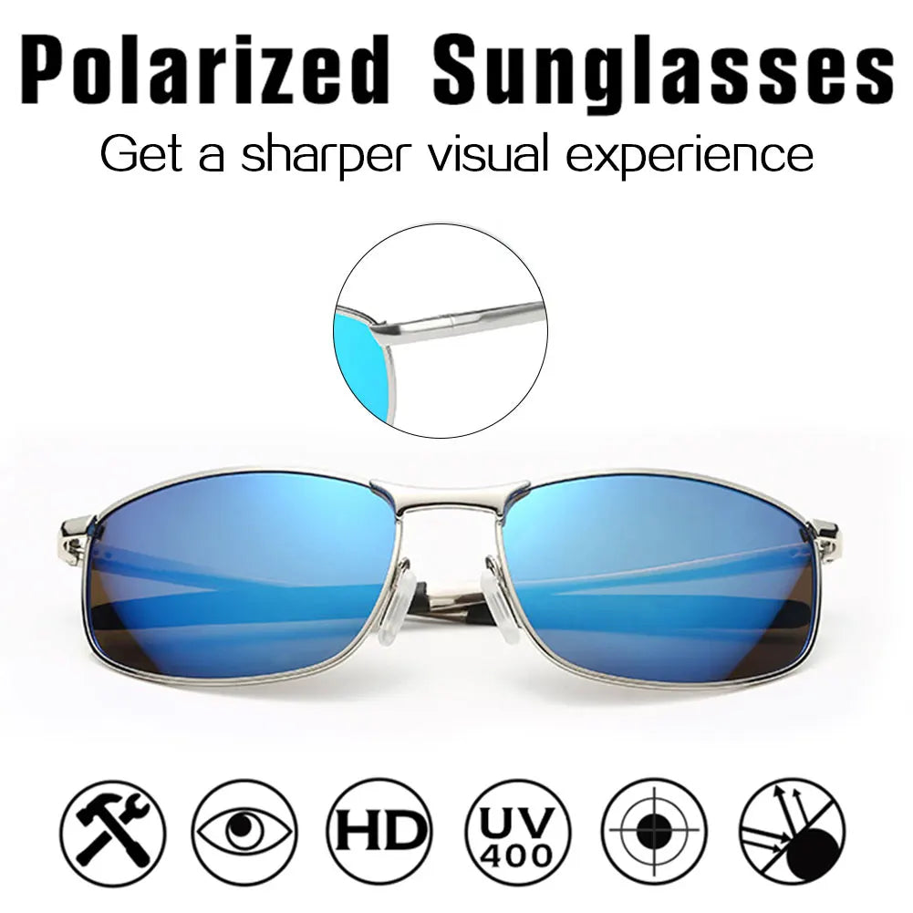 Brand Polarized Sunglasses Metal Frame Square Classic Male Sunglasses Men Driving Sun glasses Shades Goggle High Quality Glasses