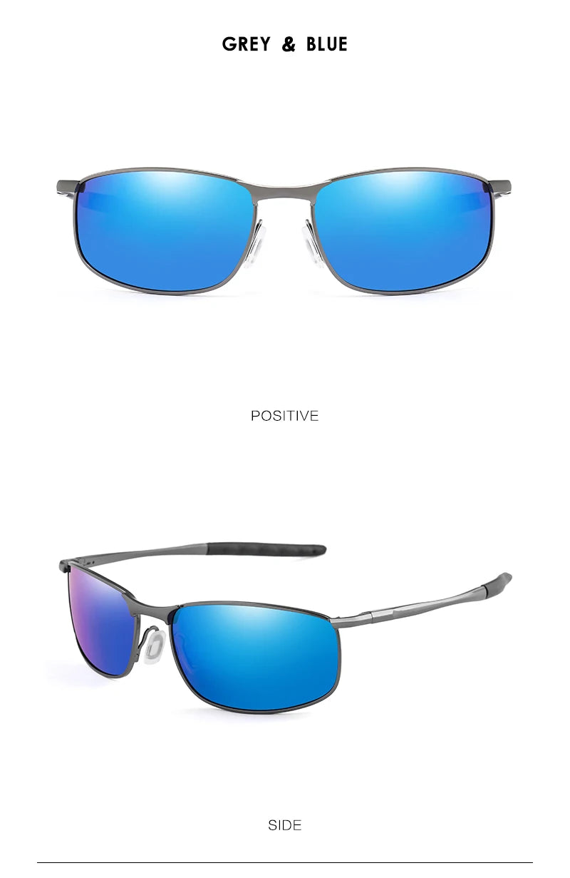 Brand Photochromic Men Polarized Sunglasses Male Metal Square Glasses Driving Sun Glasses UV400 Outdoor Sports Cycling Goggles