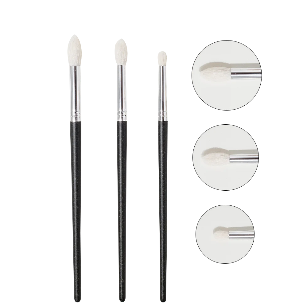 Shinedo 3 Pcs Goat Hair Tapered Crease Blending Brush Eyeshadow Make Up Cosmetic Kit Maquiagem Smudge Eye Makeup Brushes