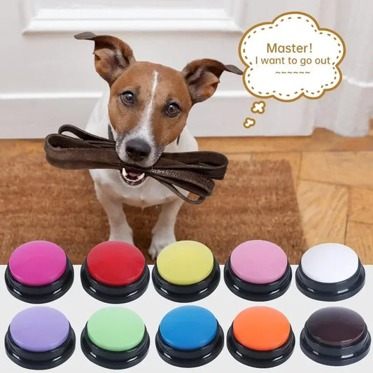 Button Dog Training Buzzer Dog Games Dog Accessories Pet Training Buzzer Button to Record Answers