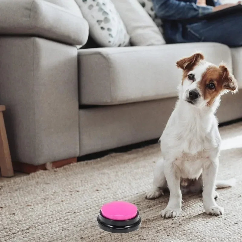 Button Dog Training Buzzer Dog Games Dog Accessories Pet Training Buzzer Button to Record Answers