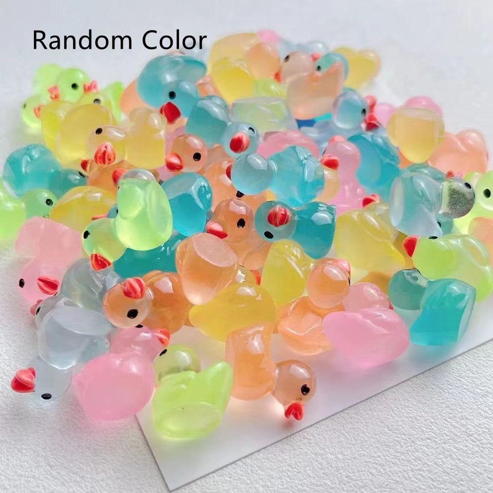 Stereo Luminous Transparent Resin DIY Duck Ornaments